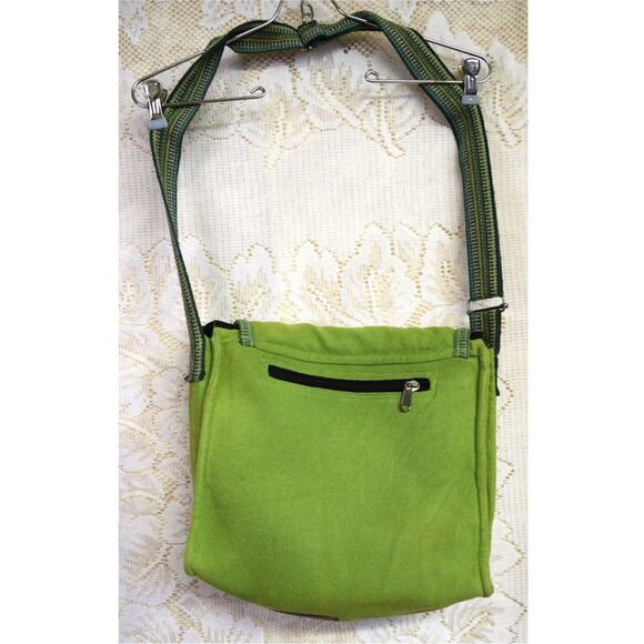 Patchwork Hippie Crossbody Purse Kathmandu Imports Nepal Cotton Green Indie Boho - Picture 6 of 11